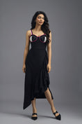 Load image into Gallery viewer, BLACK ASYMMETRIC RUFFLE SKIRT
