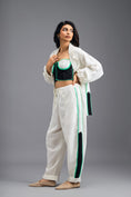 Load image into Gallery viewer, WHITE JACKET WITH NEON GEOMETRIC BUSTIER
