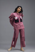 Load image into Gallery viewer, PINK TAILORED PANTS WITH NEON GEOMETRIC POCKET PANEL DETAIL
