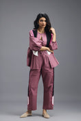 Load image into Gallery viewer, PINK SHIRT AND BRALETTE WITH NEON GEOMETRIC PANEL DETAIL
