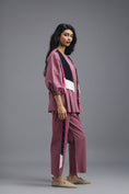 Load image into Gallery viewer, PINK CO-ORD SET WITH NEON GEOMETRIC PANEL DETAIL, BRALETTE AND STRAIGHT PANTS
