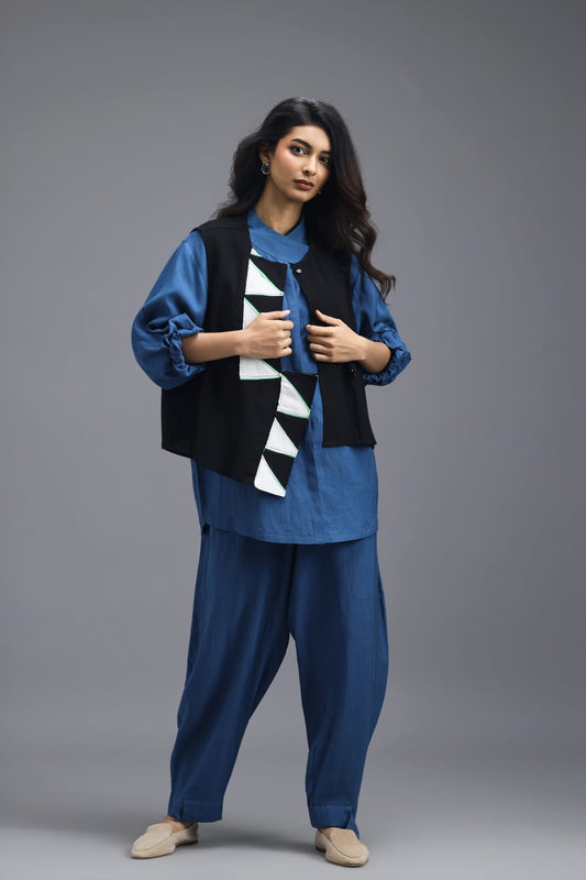 BLUE LINEN PANTS