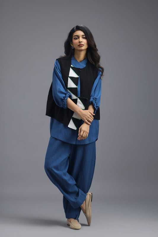 BLUE LINEN PANTS