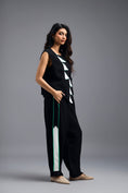 Load image into Gallery viewer, BLACK JACKET WITH NEON PIPED GEOMETRIC DETAIL
