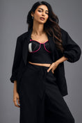 Load image into Gallery viewer, BLACK RELAXED BLAZER WITH VOLUMINOUS SLEEVES
