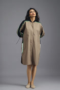 Load image into Gallery viewer, MUD OVERSIZED BOXY DRESS WITH NEON CONTRAST STRIPE
