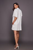 Load image into Gallery viewer, White Box Fit Dress With Confetti Detailing
