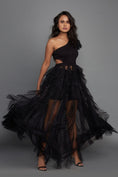 Load image into Gallery viewer, Black One Shoulder Dress With Short Skirt
