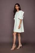 Load image into Gallery viewer, White Dress With Cutwork Sleeves
