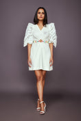 Load image into Gallery viewer, White Side Cutout Dress With Cutwork
