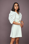 Load image into Gallery viewer, White Side Cutout Dress With Cutwork
