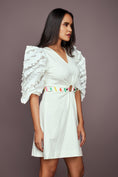 Load image into Gallery viewer, White Side Cutout Dress With Cutwork
