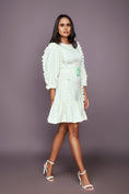 Load image into Gallery viewer, White Ruffle Backless Dress With Cutwork
