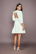 Load image into Gallery viewer, White Ruffle Backless Dress With Cutwork
