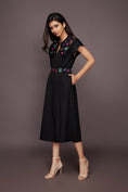 Load image into Gallery viewer, Black Jumpsuit With Detachable Collar
