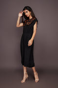 Load image into Gallery viewer, Black Jumpsuit With Detachable Collar
