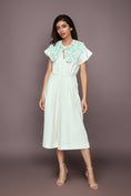Load image into Gallery viewer, White Jumpsuit With Detachable Collar
