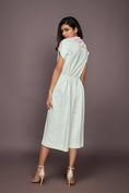 Load image into Gallery viewer, White Jumpsuit With Detachable Collar
