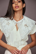 Load image into Gallery viewer, White Jumpsuit With Detachable Collar
