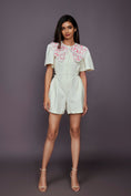 Load image into Gallery viewer, White Playsuit With Detachable Collar
