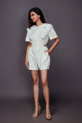 Load image into Gallery viewer, White Playsuit With Detachable Collar
