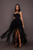 Load image into Gallery viewer, Black Corset And Ruffled Net Skirt
