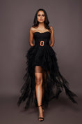 Load image into Gallery viewer, Black Corset And Ruffled Net Skirt
