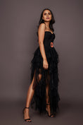 Load image into Gallery viewer, Black Corset And Ruffled Net Skirt
