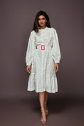 Load image into Gallery viewer, White Embroidered Shirt Dress
