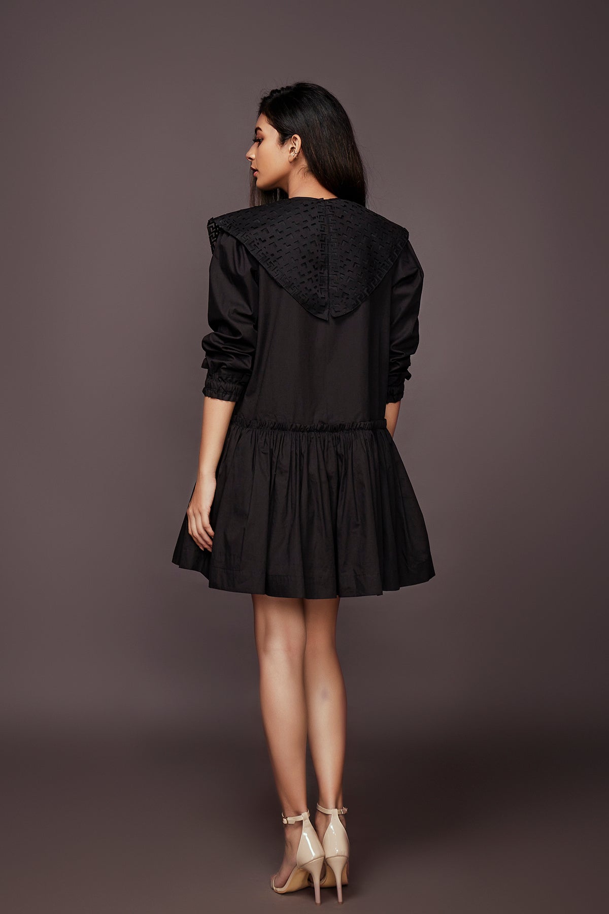 Black Dress With Detachable Collar