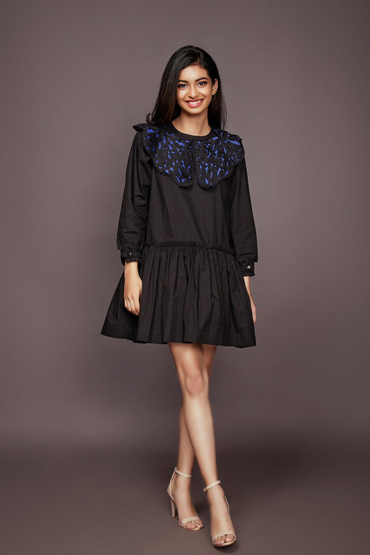 Black Dress With Detachable Collar