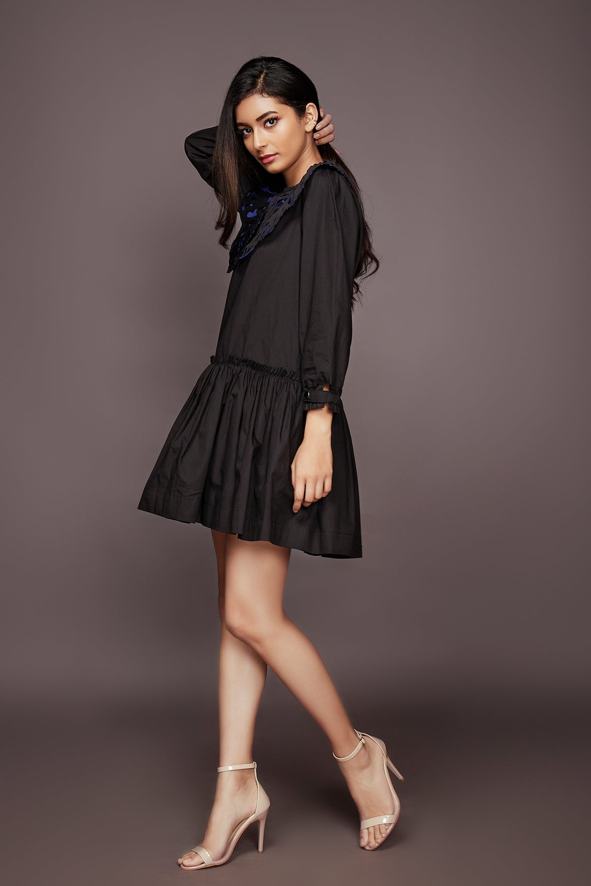 Black Dress With Detachable Collar