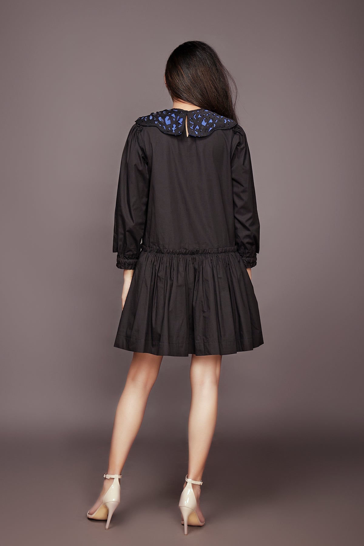 Black Dress With Detachable Collar