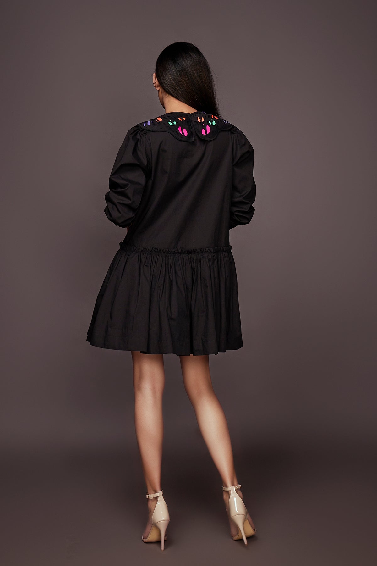 Black Dress With Detachable Collar