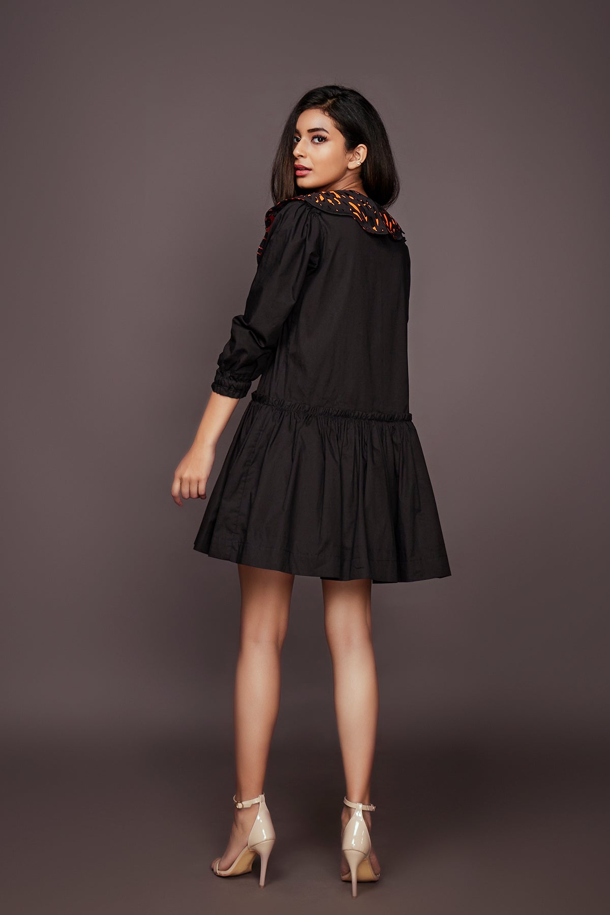 Black Dress With Detachable Collar