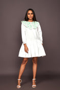 Load image into Gallery viewer, White Dress With Puff Sleeves And Frill Bottom
