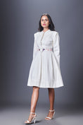 Load image into Gallery viewer, White Jacket Dress With Hand Embroidered Belt
