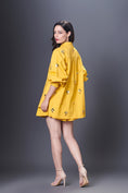 Load image into Gallery viewer, Yellow Hand Embroidered Shirt With Shorts Co-Ord Set
