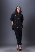 Load image into Gallery viewer, Black Hand Embroidered Shirt With Pants Co-Ord Set
