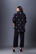 Load image into Gallery viewer, Black Hand Embroidered Shirt With Pants Co-Ord Set
