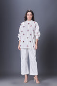 Load image into Gallery viewer, White Hand Embroidered Shirt With Pants Co-Ord Set
