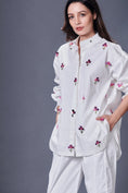 Load image into Gallery viewer, White Hand Embroidered Shirt With Pants Co-Ord Set
