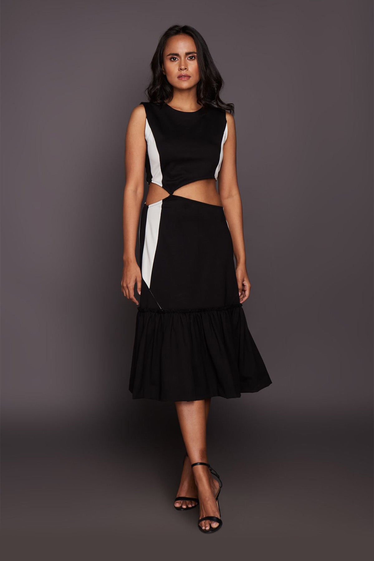 B&W Panel Dress (Comes With Belt)