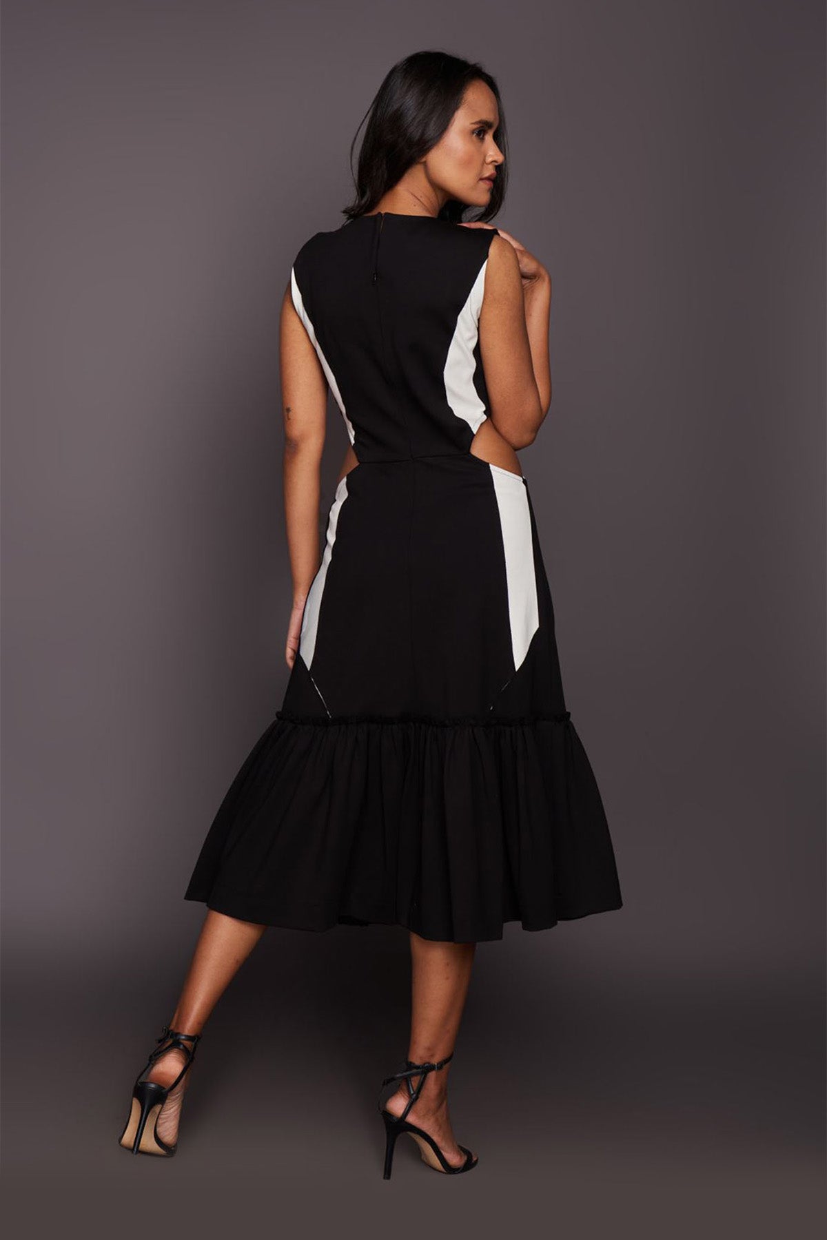 B&W Panel Dress (Comes With Belt)