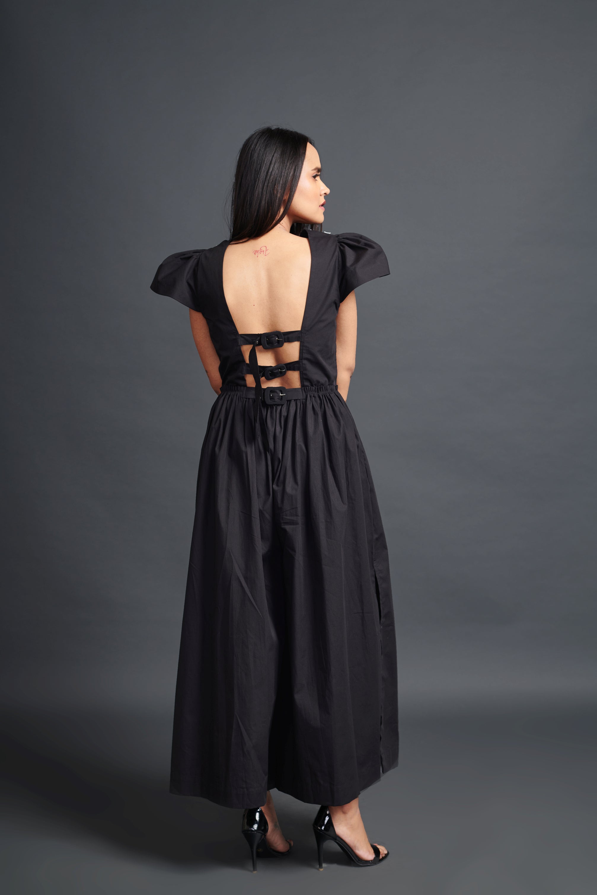 Black Jumpsuit With Embroidery