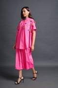 Load image into Gallery viewer, Pink Embroidered Oversized Co-Ord Set
