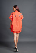 Load image into Gallery viewer, Orange Embroidered Oversized Co-Ord Set
