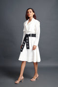 Load image into Gallery viewer, White Jacket Dress With Sash Belt
