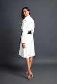 Load image into Gallery viewer, White Jacket Dress With Sash Belt
