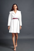 Load image into Gallery viewer, White Jacket Dress With Belt
